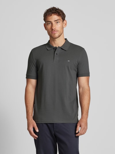 Christian Berg Men Poloshirt mit Label-Stitching Anthrazit 4