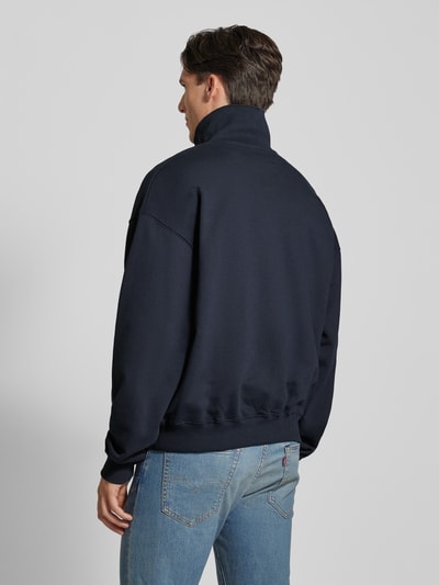 WOODBIRD Sweatshirt met opstaande kraag, model 'LEE' Marineblauw - 5