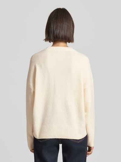 VERO MODA Relaxed Fit Pullover mit Woll-Anteil Modell 'BOOM' Ecru 5