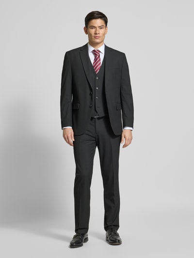 Christian Berg Men Anzugweste mit Knopfleiste Black 1