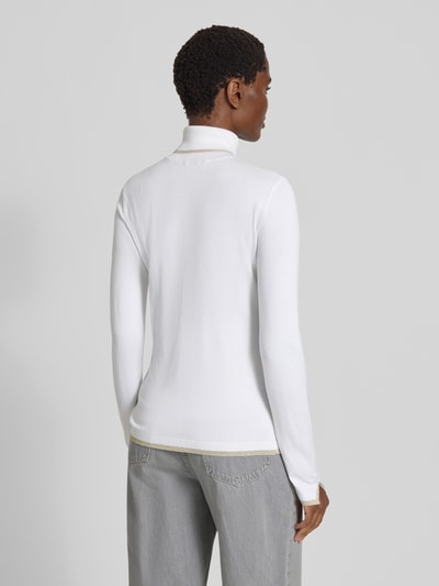 Liu Jo White Strickpullover mit Stehkragen Offwhite 5