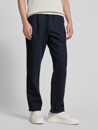 Samsøe Samsøe Regular Fit Bundfaltenhose mit elastischem Bund Modell 'SABERTIL' Dunkelblau 4