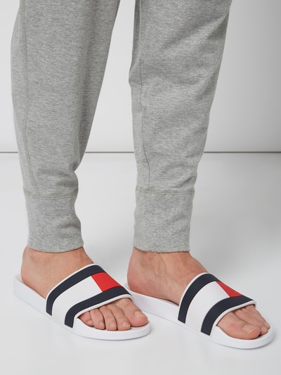 Tommy Hilfiger Slides mit Logo-Prägung Weiss 3