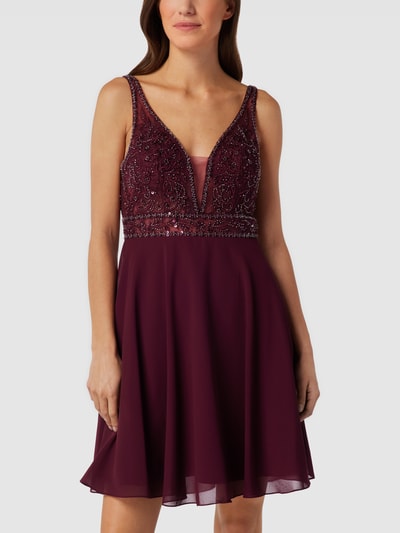 Laona Cocktailkleid mit Zierbesatz Bordeaux 4