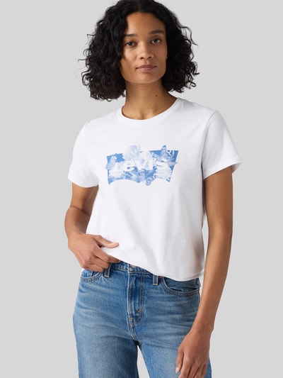 Levi's® Regular Fit T-Shirt aus reiner Baumwolle mit Logo-Print Offwhite 1