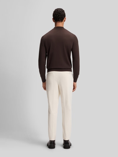 BOSS Regular Fit Pullover aus reiner Schurwolle Modell 'Bjarno' Dunkelbraun 5