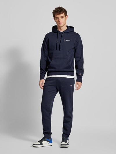 CHAMPION Hoodie mit Label-Stitching Marine 1