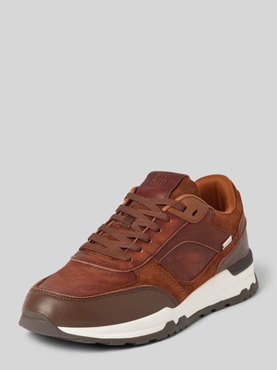 Marc O'Polo Sneakers met vetersluiting, model 'Peter' Cognac - 1