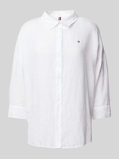 Tommy Hilfiger Relaxed Fit Bluse aus reinem Leinen Weiss 2