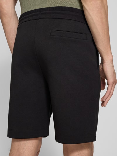 BOSS Regular Fit Sweatbermudas mit Logo-Applikation Modell 'Leoni' Black 3