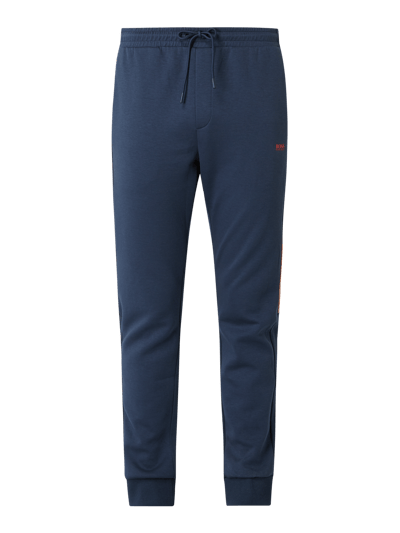 BOSS Green Sweatpants met contrastdetails, model 'Halvo' Zwart - 2