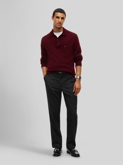 Tommy Hilfiger Slim Fit Gerade Hose aus Baumwoll-Mix mit Viskose-Anteil Modell 'DENTON' Anthrazit 1