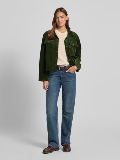 FREE/QUENT Jacke mit Knopfleiste Modell 'Cordy' Khaki 1