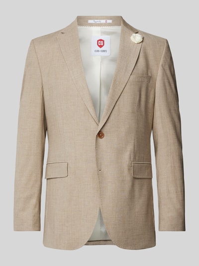 CG - Club of Gents Sakko mit floraler Applikation Modell 'Paul' Beige 1