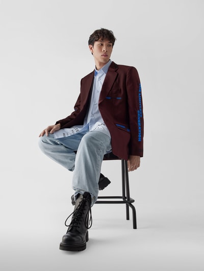 VETEMENTS Sakko mit Statement-Prints Bordeaux Rot 6