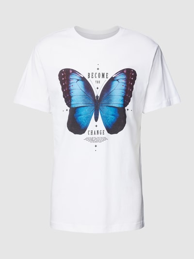 Mister Tee T-Shirt mit Motiv-Print Modell 'Become the Change' Weiss 2