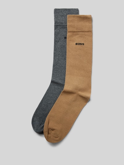 BOSS Socken mit Label-Print im 2er-Pack Beige 1