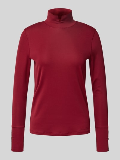 Marc Cain Regular Fit Longsleeve mit Rollkragen Bordeaux 2