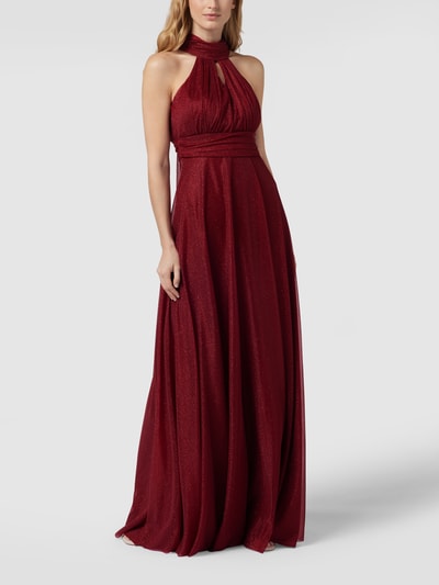 TROYDEN COLLECTION Abendkleid mit amerikanischem Ausschnitt Kirsche 4