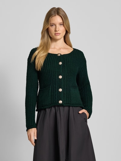 ZABAIONE Vest met knoopsluiting Donkergroen - 4