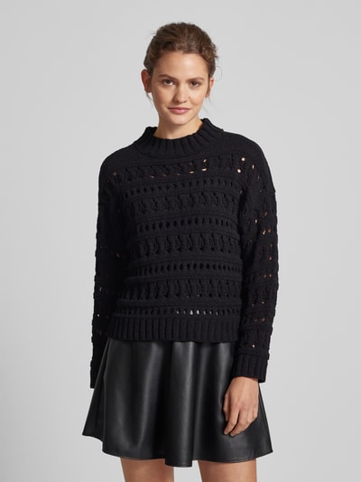 Only Pullover mit Lochmuster Modell 'LEAH' Black 4