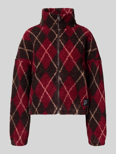 Only Oversized sweatjack van teddybont, model 'ELINE LIFE' Bordeaux - 2