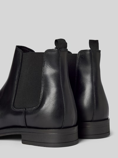 Jack & Jones Chelsea boots van leer, model 'WARGO' Zwart - 2