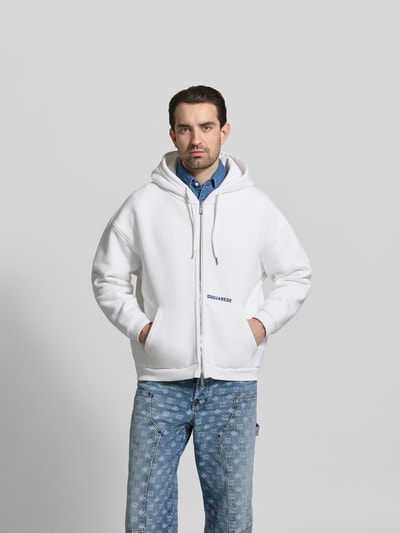 Dsquared2 Oversized Sweatjacke aus Baumwoll-Mix Weiss 4