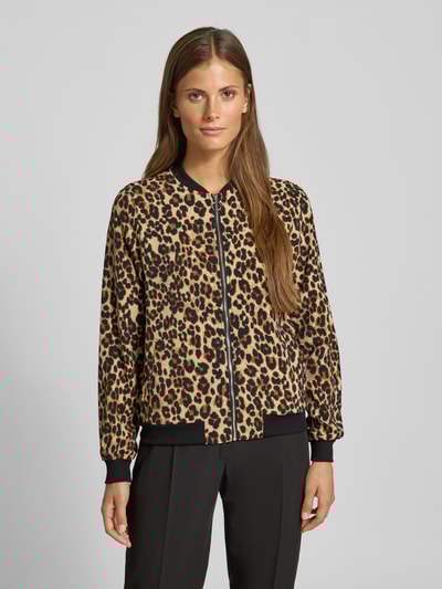 Vero Moda Regular Fit Blouson mit Allover-Muster Modell 'COCO' Beige 4