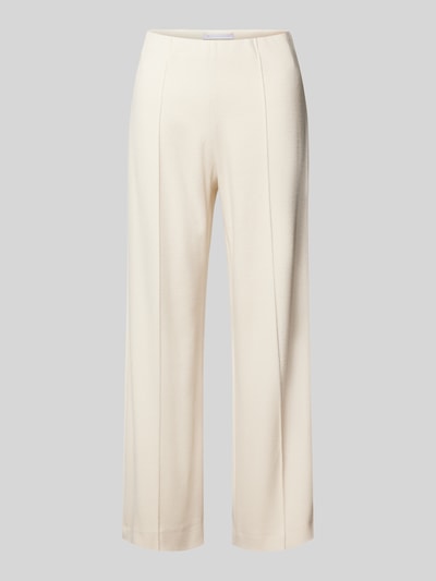 Raffaello Rossi Wide leg stoffen broek met vaste persplooien, model 'ELAINE' Offwhite - 2