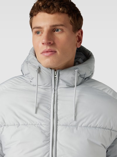 Jack & Jones Kurtka pikowana z kapturem model ‘SURFACE’ Jasnoszary 3