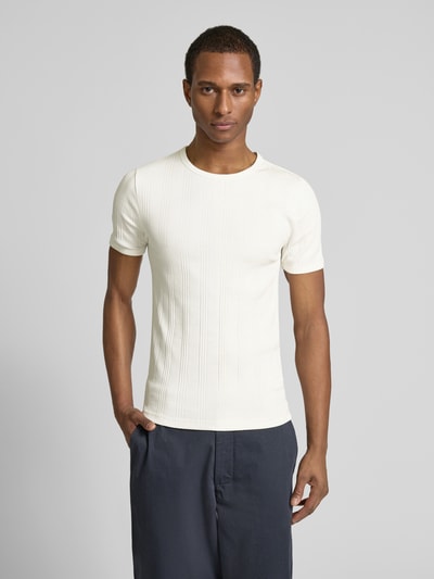 JAKE*S STUDIO MEN T-shirt met ronde hals Offwhite - 4
