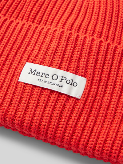 Marc O'Polo Czapka beanie z czystej bawełny z szerokim brzegiem Czerwony 2