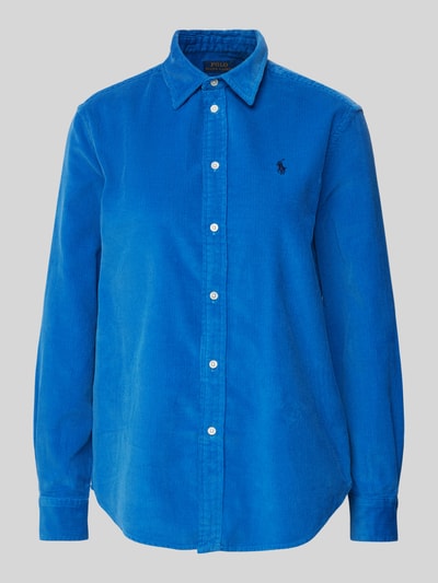 Polo Ralph Lauren Relaxed fit corduroy blouse met logostitching Blauw - 2