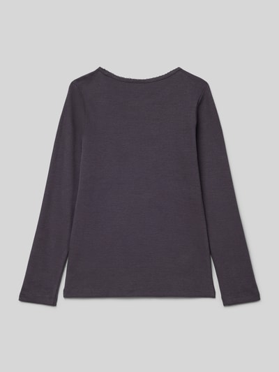 s.Oliver RED LABEL Slim fit shirt met lange mouwen van katoenmix Grafiet - 3