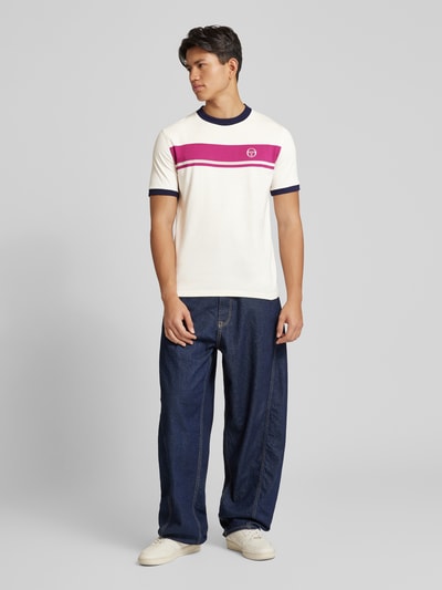 SERGIO TACCHINI T-Shirt mit Logo-Stitching Modell 'MASTER' Offwhite 1