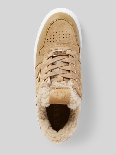 Guess Leren sneakers met voering van teddybont, model 'TERRIA' Beige - 3