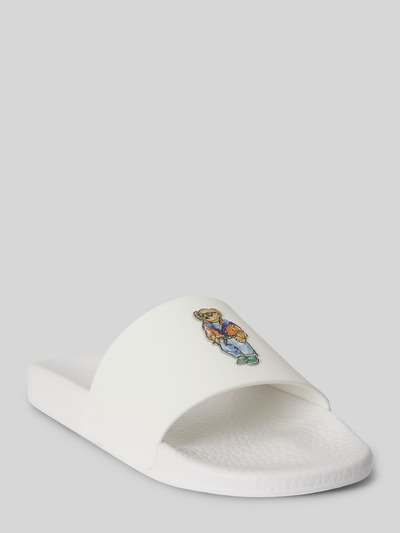Polo Ralph Lauren Badeschuhe mit Polo Bear Print Weiss 1