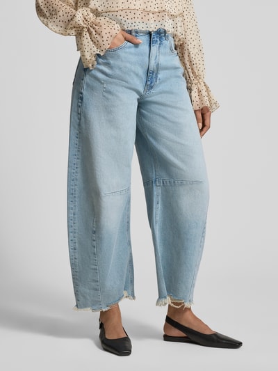 Rich & Royal Jeansy o kroju barrel fit z Efektem znoszenia Jasnoniebieski 4