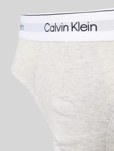 Calvin Klein Underwear Slipy z pasem z logo w zestawie 3 szt. Jasnoszary 2