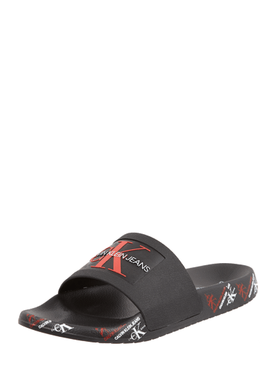 Calvin Klein Jeans Slides aus Gummi Modell 'Catilyn' Black 1