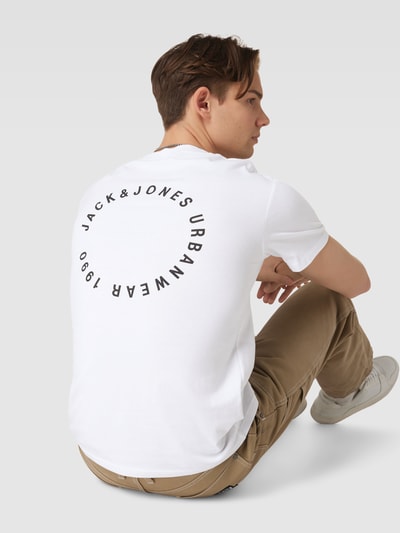 Jack & Jones T-Shirt mit Label-Print Modell 'SUNSET' Weiss 3