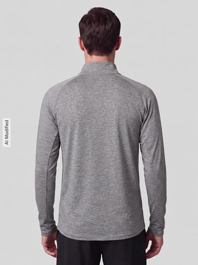 Nike Training Regular Fit Sport-Langarmshirt mit Troyer-Kragen Mittelgrau 5