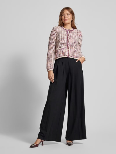 Stefanel Wide leg stoffen broek met platte plooien Zwart - 1