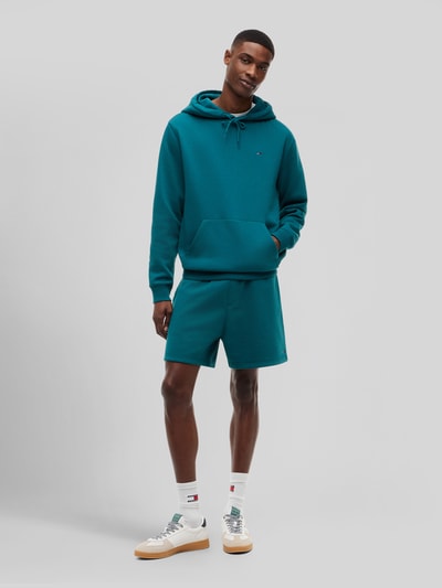 Tommy Jeans Bermudy o kroju relaxed fit z mieszanki bawełny z tunelem Zielony 1
