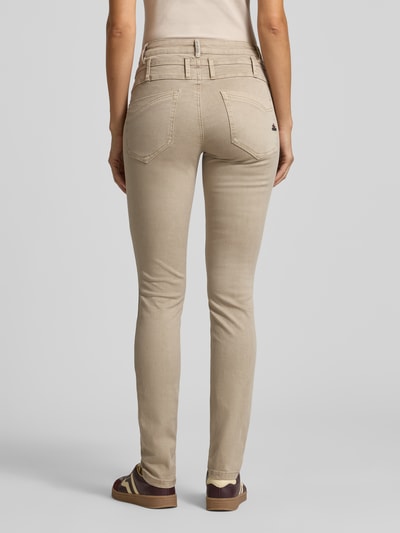 Buena Vista Skinny Fit Jeans mit Gesäßtaschen Beige 5