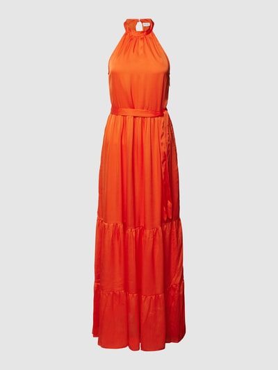 Vila Długa sukienka z amerykańskim dekoltem model ‘Leyla’ Pomarańczowy 2