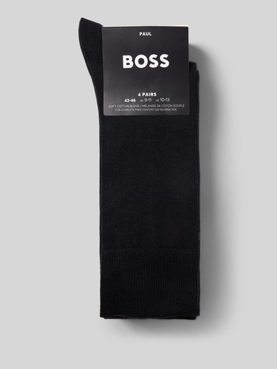 BOSS Socken mit Feinripp im 4er-Pack Black 3