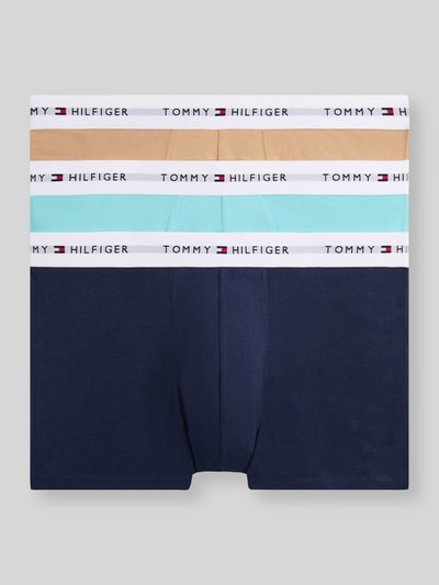 Tommy Hilfiger obcisłe bokserki o kroju regular fit z mieszanki bawełny w zestawie 3 szt. Granatowy 2