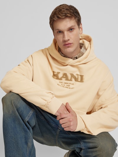 KARL KANI Oversized Hoodie mit Label-Print Sand 3